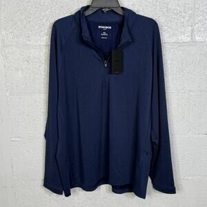 Bonobos The Playthrough Performance Golf Half Zip Pullover Shirt , navy, XXL